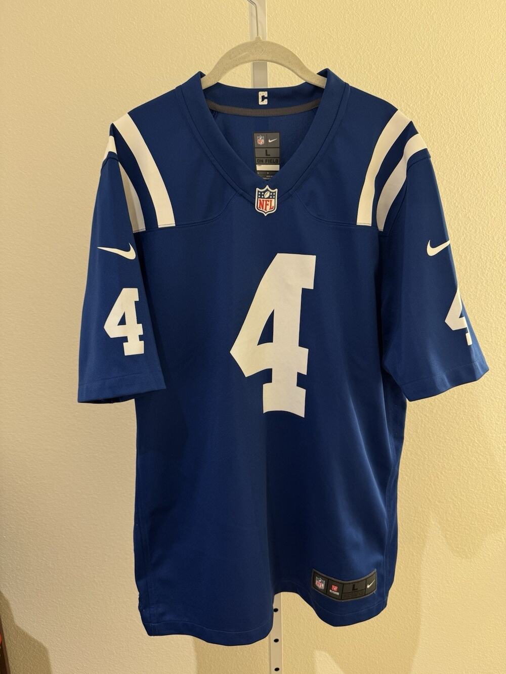 Sam Ehlinger #4 Indianapolis Colts Nike On Field NFL Jersey New Blue L